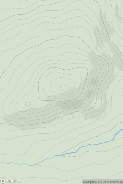 Thumbnail image for Meall nan Ruadhag [Loch Arkaig to Glen Moriston] [NN259989] showing contour plot for surrounding peak